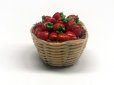 1/12サイズのドールハウス用ミニチュア　果物バスケット　ストロベリー