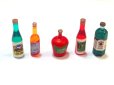 1/12サイズのドールハウス用ミニチュア　スピリッツ（酒）　5本セット