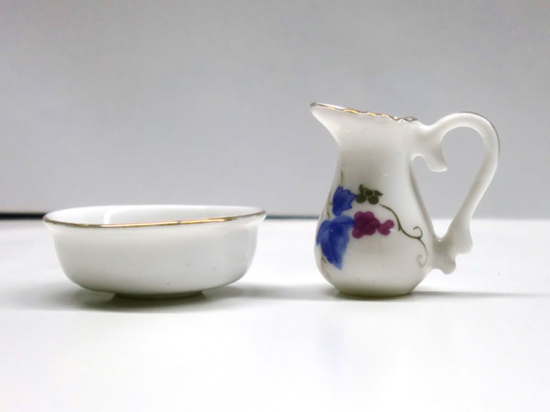 画像2: 洗面器＆ジャグ　ラージ (2)