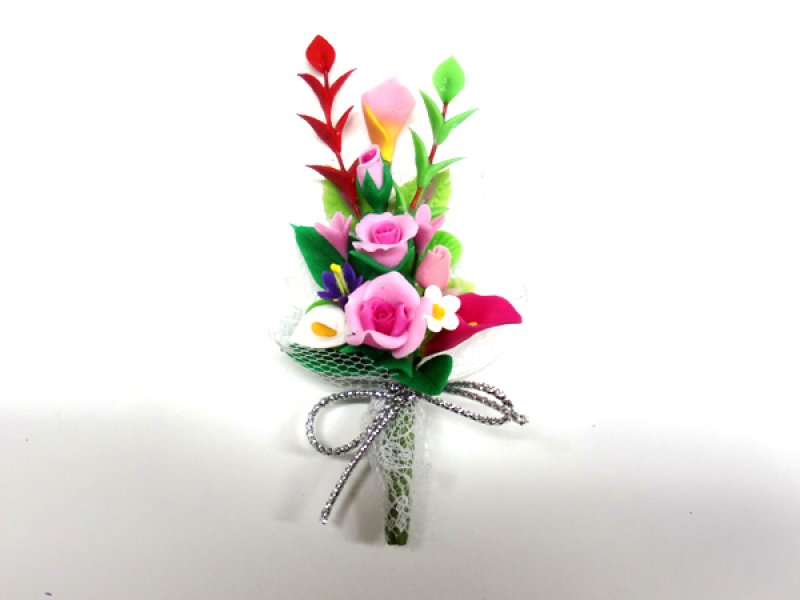 1/12サイズのドールハウス用ミニチュア　花のブーケ