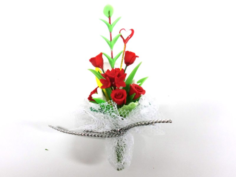 1/12サイズのドールハウス用ミニチュア　花のブーケ