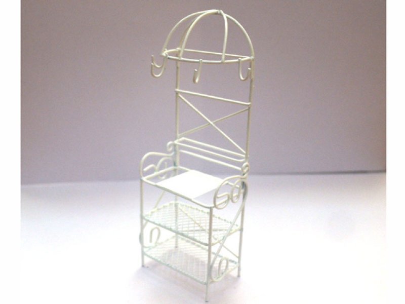 1/12サイズのドールハウス用ミニチュア　キッチン　なべスタンド　ホワイト