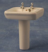 足付洗面台(水道蛇口・栓付)四角