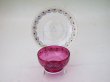画像3: クランベリー　ガラスボール＆プレート　エナメル彩 (3)