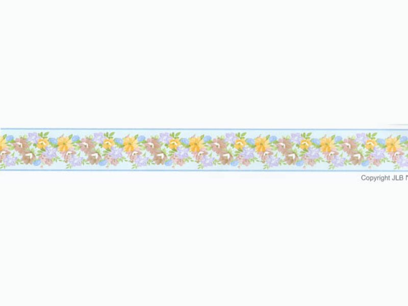 画像1: 壁紙　ボーダー用　長さ:約42cm 　Garland Blue (1)
