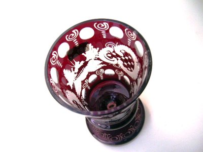 画像3: ボヘミアン　ルビー　カットグラス　ペア