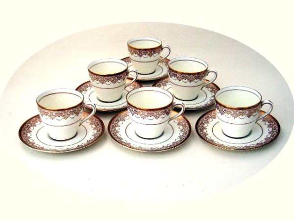画像1: ロイヤルドルトン（Royal Doulton）　カップ＆ソーサ　デミ　６客セット (1)