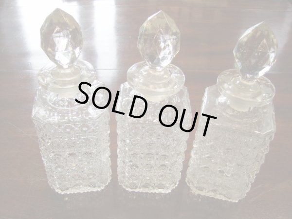 画像2: デカンタ　カットグラス　セット（3） (2)