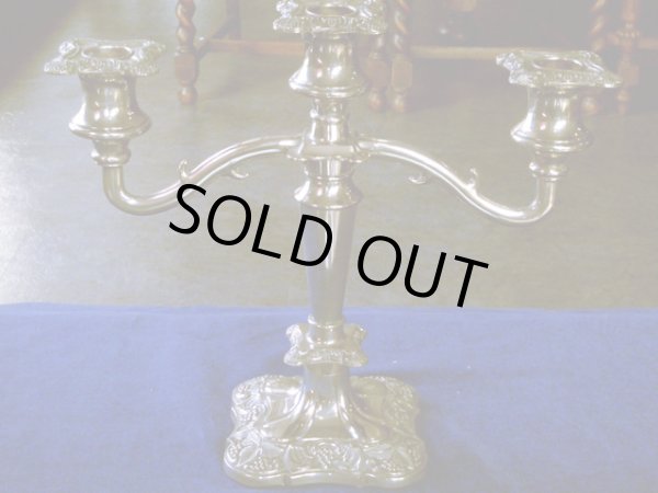 画像2: シルバープレート　キャンドルスタンド　ペア (2)