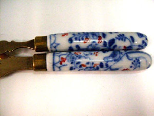 画像4: ナイフ＆フォーク　セット　陶器ハンドル(6) (4)