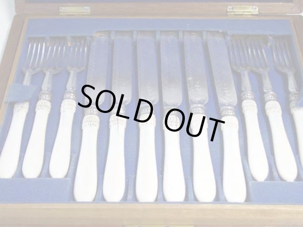 画像3: ナイフ＆フォーク　セット　象牙ハンドル(12人用) (3)