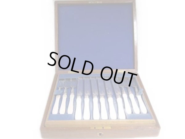 画像4: ナイフ＆フォーク　セット　象牙ハンドル(12人用) (4)