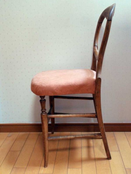 画像4: バルーン・バック チェア 1脚 張替え済み(ホースヘア使用) (4)