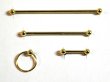 画像1: バスルーム　ハードウェア・セット　ゴールド (1)