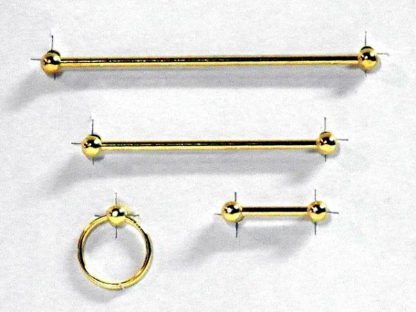 画像2: バスルーム　ハードウェア・セット　ゴールド (2)