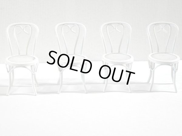 画像3: カフェ　テーブル&チェア4脚セット　ホワイト (3)