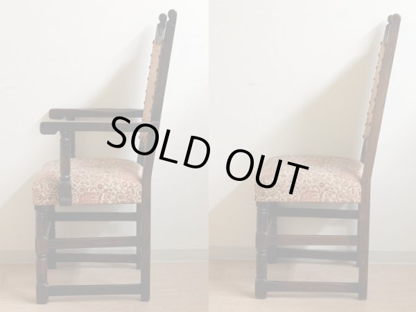 画像4: チェア(4脚&アーム付2脚)セット オーク (4)