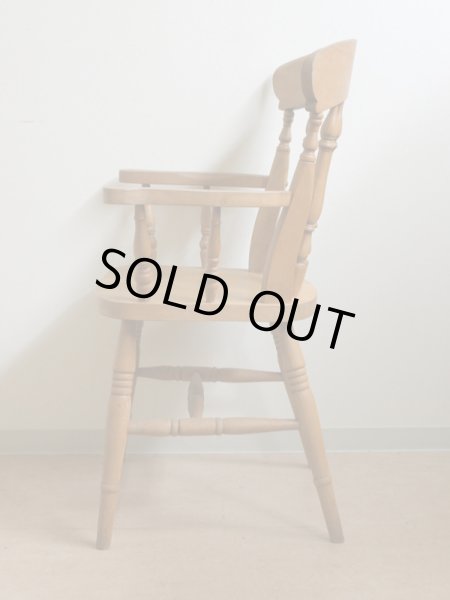 画像3: オールドパイン　キッチン　チェア　アーム付 (3)
