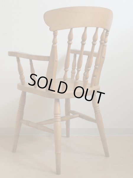 画像2: オールドパイン　キッチン　チェア　アーム付 (2)