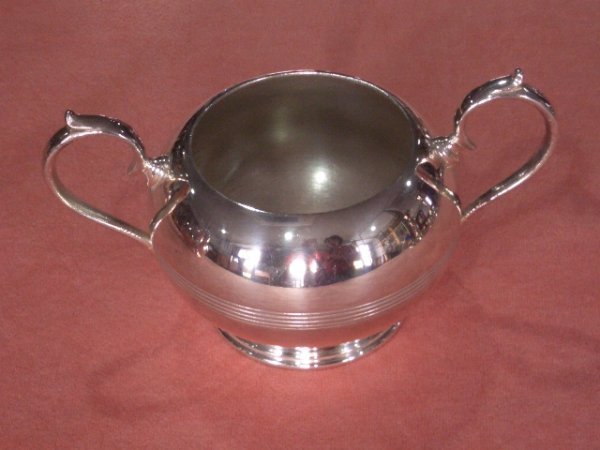 画像4: ティ・4点セット アール・デコ シルバープレート 未使用 (4)