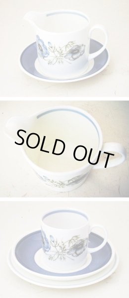 画像3: スージークーパー(Susie Cooper)　グレン・ミスト (Glen Mist) コーヒートリオセット6客＋シュガーボール＋ミルクジャー (3)