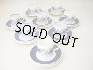 スージークーパー　スープカップ＆ソーサー4客セット スージークーパー(Susie Cooper) ツートン カップ＆ソーサー4客