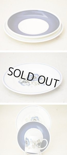 画像4: スージークーパー(Susie Cooper)　グレン・ミスト (Glen Mist) コーヒートリオセット6客＋シュガーボール＋ミルクジャー (4)