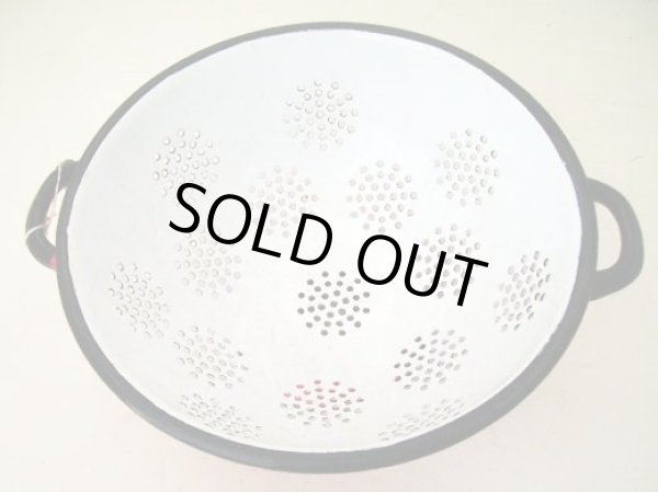 画像2: ホウロウ コランダー　赤 (2)