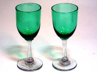 ワイングラス グリーン 6個セット