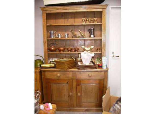 画像2: オールドパイン キッチン ドレッサー (カップボード) (2)