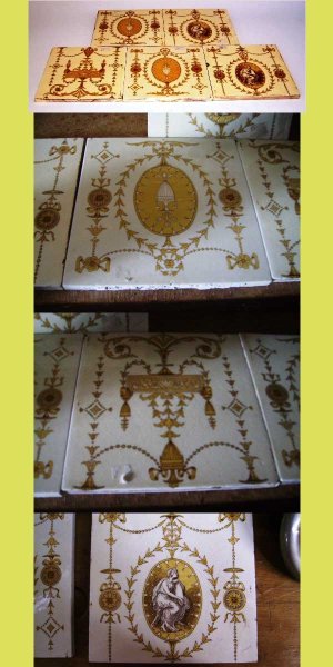 画像4: タイル　ミントン　5枚セット (4)