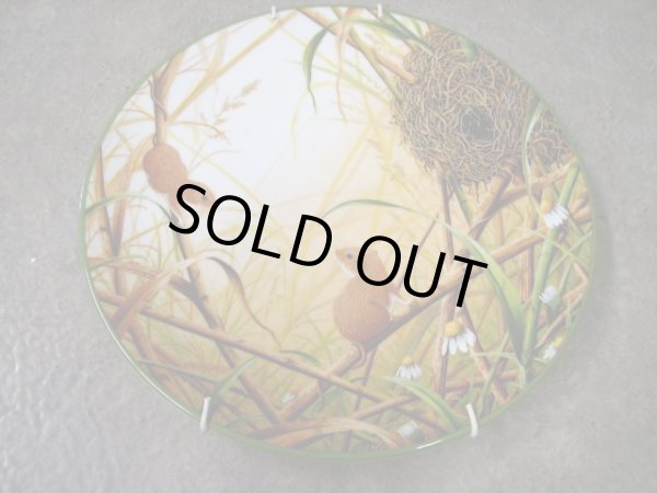 画像1: ロイヤルドルトン（Royal Doulton）　　ウォールプレート  Harvest Mice at their Nest　箱付き　シリアルナンバー入り (1)