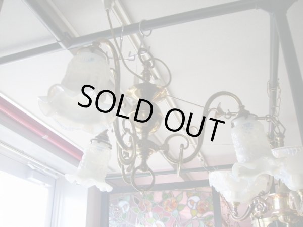 画像2: 3灯　シャンデリア　（4275シェード付き） (2)