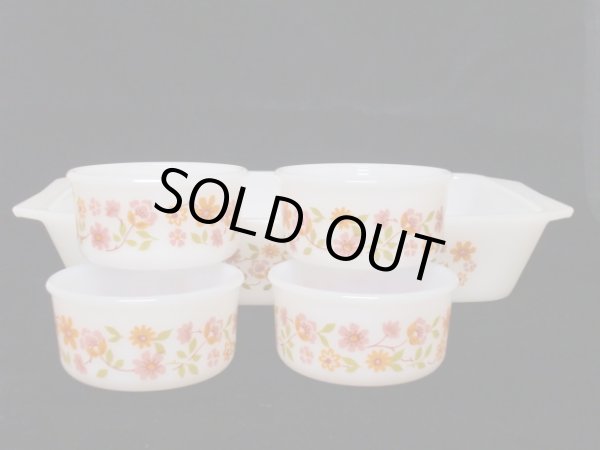 画像3: arcopal（アルコパル）　小花柄のグラタン皿とラムカン4個セット (3)