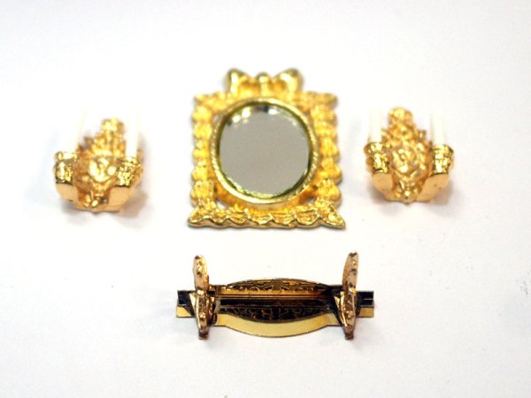 画像4: ミラー、キャンドル（壁かけ）ペア、シェルフ　セット (4)