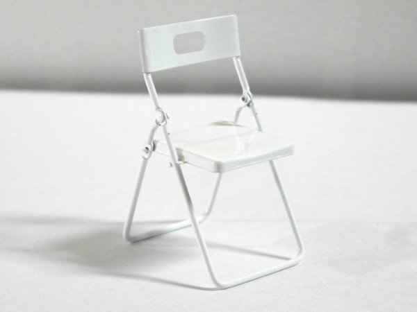 画像1: 折りたたみチェア　ホワイト (1)