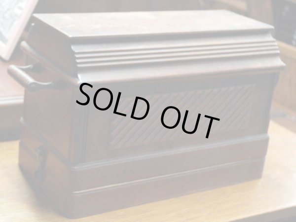 画像2: SINGER　手動ミシン　木箱付き (2)