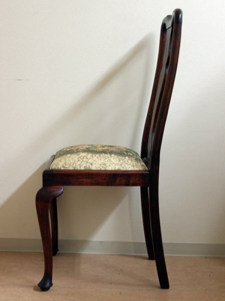 画像3: クイーンアンスタイル アーム無し 1脚 張替済み (3)