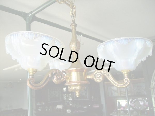 画像4: シャンデリア 3灯 シェード付き セット (4)