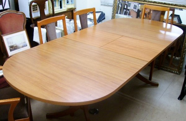 画像5: Schreiberシュエイバー製ミッドセンチュリー ダイニングテーブル(伸長式)+チェアー6脚セット (5)