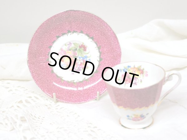 画像2: カップ＆ソーサー　Roslyn China(ローズリンチャイナ)　3客セット (2)