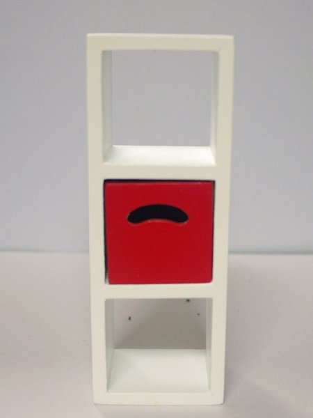 画像2: 収納ボックス付　収納ユニット(赤) (2)