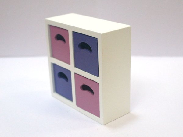 画像2: ストレージユニット  ホワイト &ストレージボックス　ローズ/ライラック セット (2)