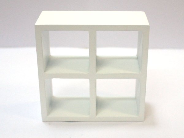 1/12サイズのドールハウス用ミニチュア　ストレージ　ユニット　ホワイト