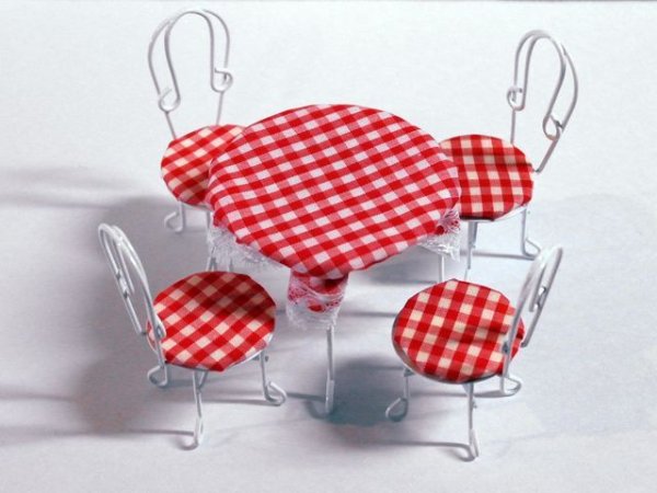 画像3: カフェ　テーブル&チェア4脚セット　カフェ (3)