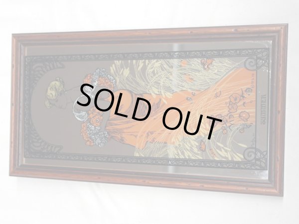 画像2: 額入り　鏡　ミュシャ(アールヌーボー） (2)