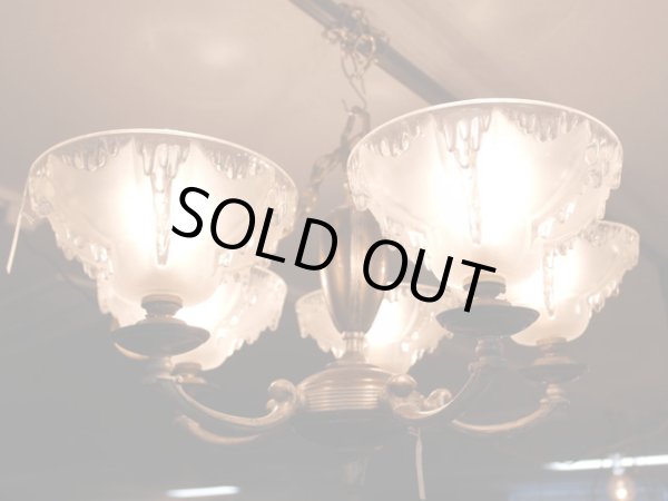 画像2: 5灯 シャンデリア (3600 シェード 5個付き) (2)