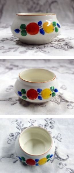 画像5: CROWN DUCAL  WARE カップ&ソーサー4客+シュガーボール+ポット ハンドペイント (5)