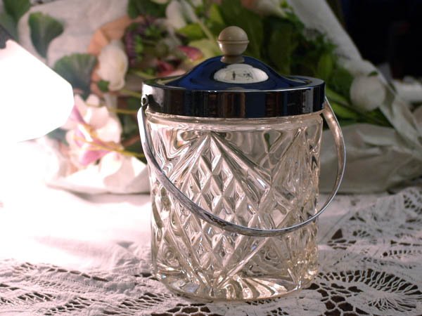 画像5: ビスケットバレル カットガラス (5)