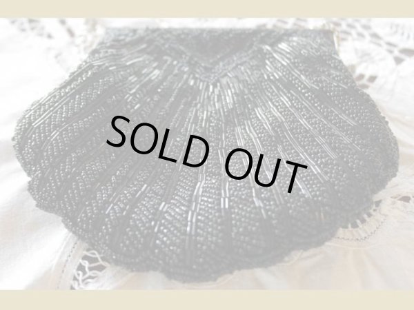 画像2: ビーズ　バッグ　（ブラック） (2)